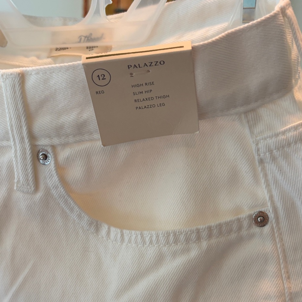 Universal Thread White Palazzo Wide-Leg Jeans